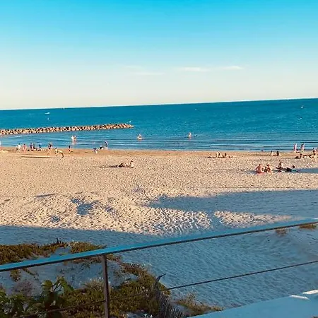 Rose Des Sables- Appartement Familial - Terrasse - Parking- 1Ere Ligne Mer Carnon Апартаменты *