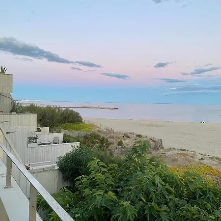 Rose Des Sables- Appartement Familial - Terrasse - Parking- 1Ere Ligne Mer Carnon Апартаменты *